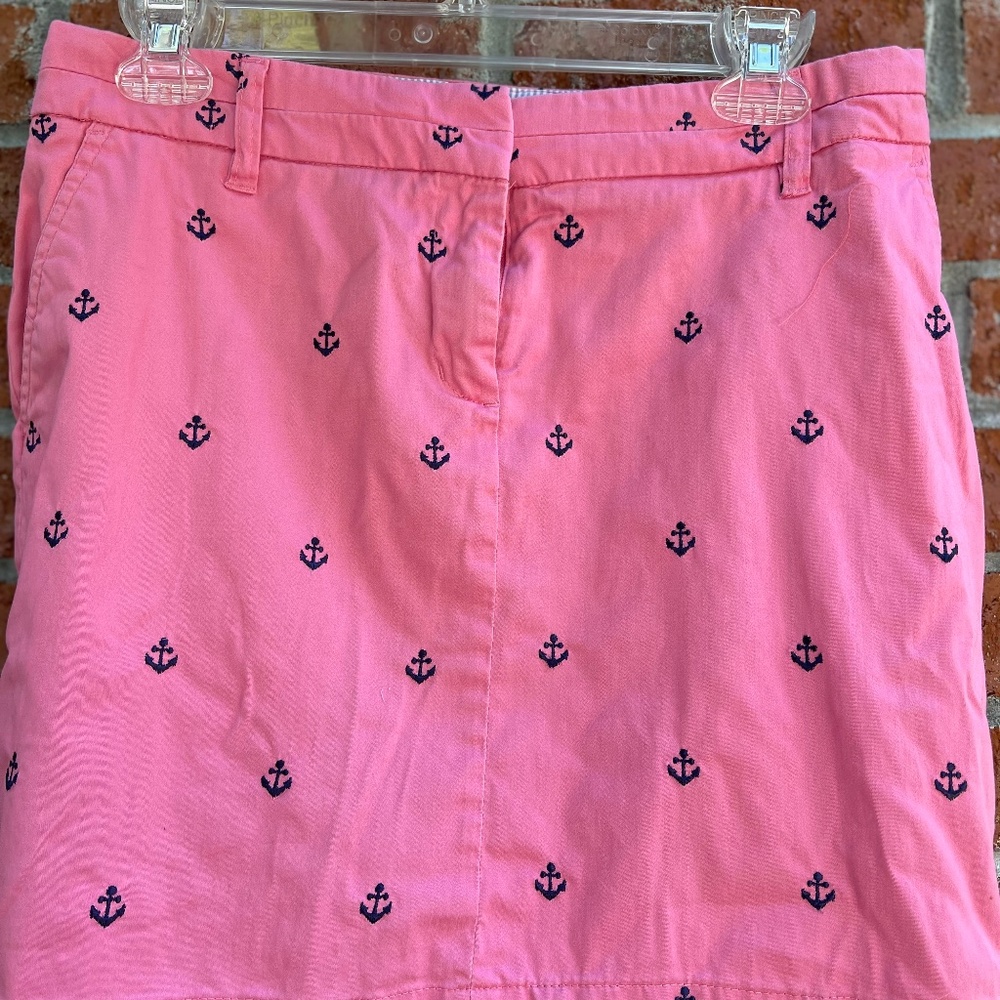 Pink skirt with Navy Anchors